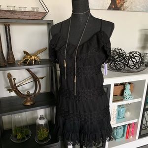 Guess black one piece shorts romper NWT size m